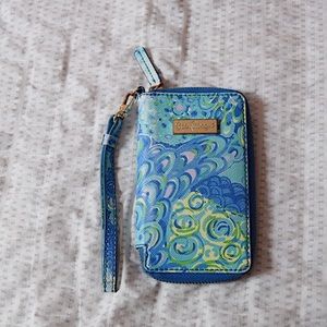 Lilly Pulitzer Wristlet- Wallet and Phone Holder